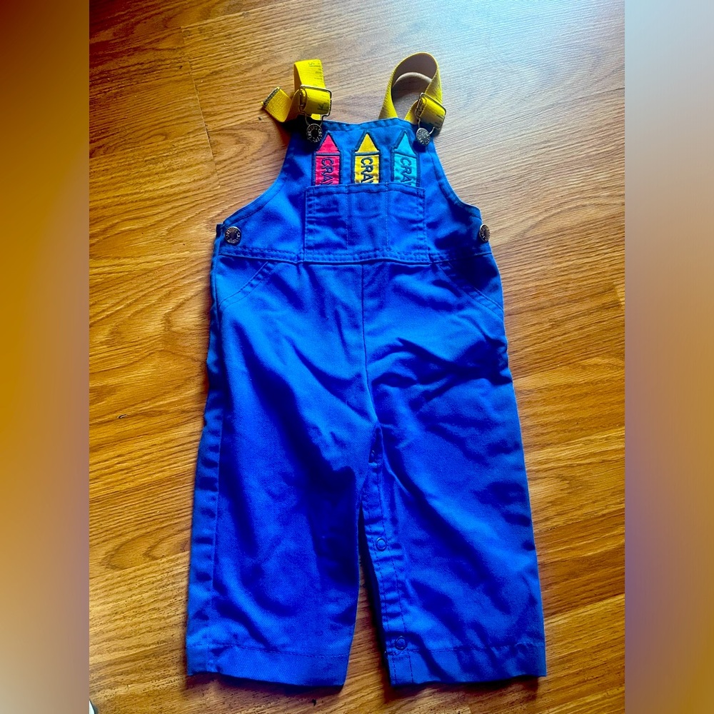 Vintage 80’s Carter’s Crayola overall boys 12 months